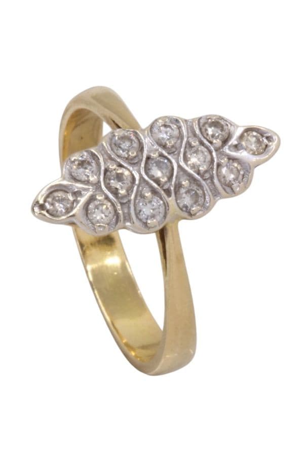 BAGUE MARQUISE DIAMANTS — vue 5