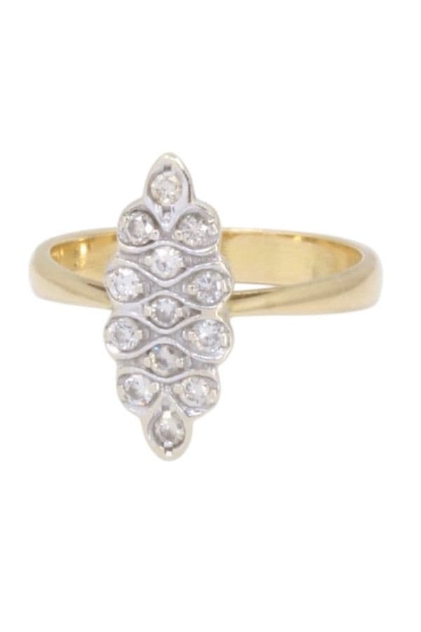 BAGUE MARQUISE DIAMANTS — vue 6
