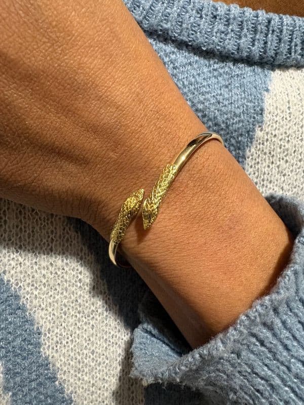 BRACELET JONC SERPENTS — vue 2