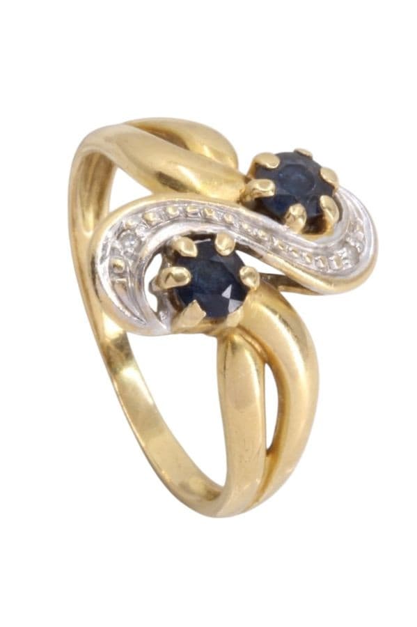 BAGUE TOI ET MOI SAPHIRS ET DIAMANTS — vue 5