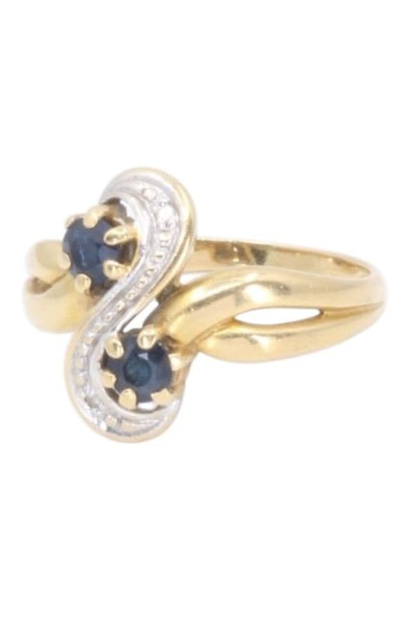 BAGUE TOI ET MOI SAPHIRS ET DIAMANTS — vue 6