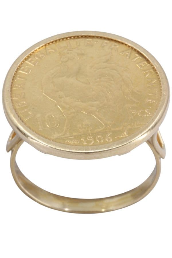 BAGUE PIÈCE 10 FRANCS — vue 1