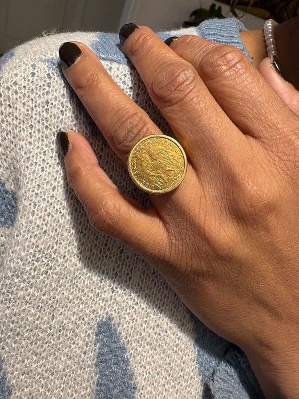 BAGUE PIÈCE 10 FRANCS — vue 2