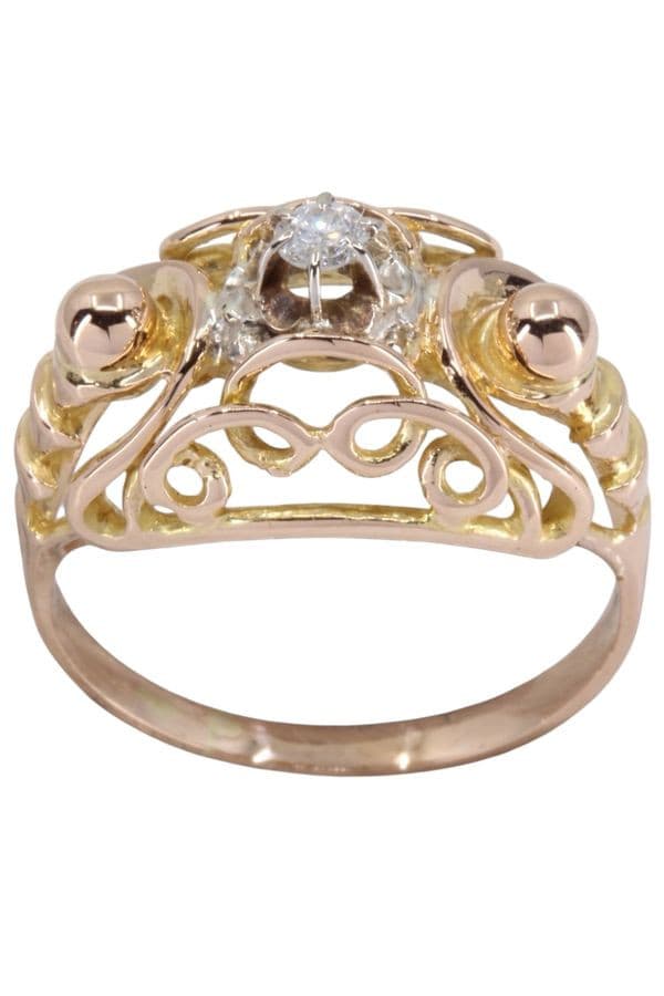 BAGUE DIAMANT 1950' — vue 1