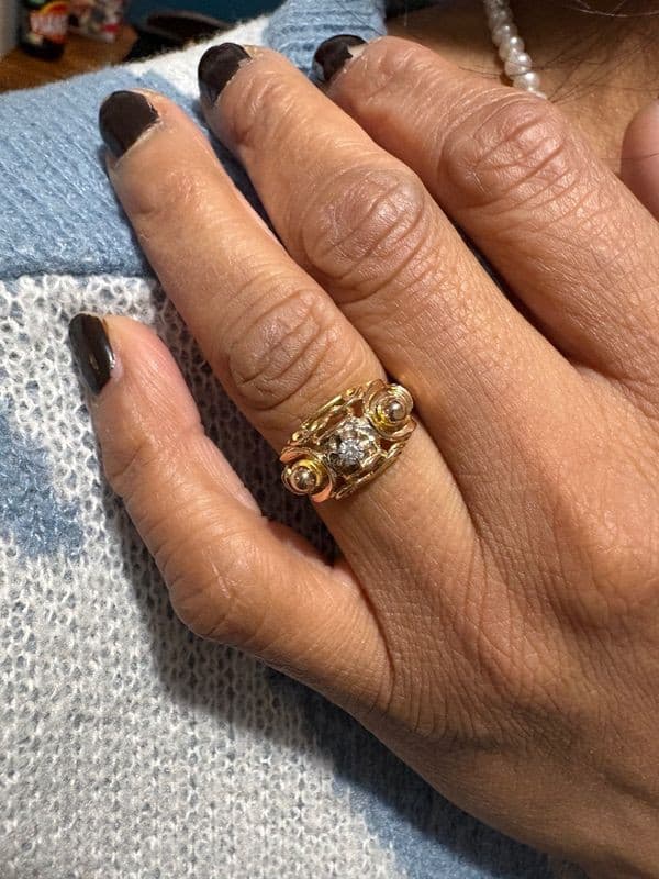 BAGUE DIAMANT 1950' — vue 2