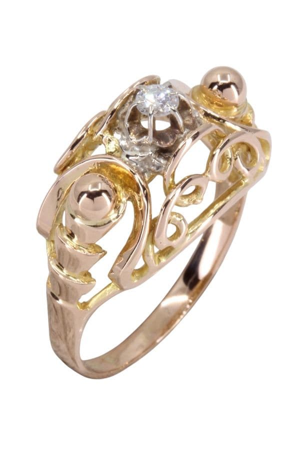 BAGUE DIAMANT 1950' — vue 3