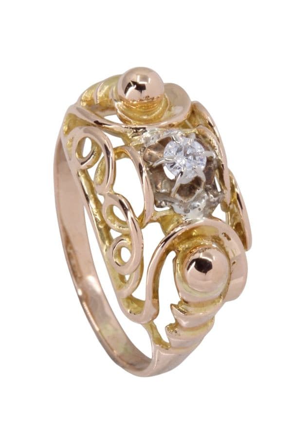 BAGUE DIAMANT 1950' — vue 4
