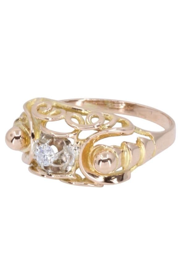 BAGUE DIAMANT 1950' — vue 5