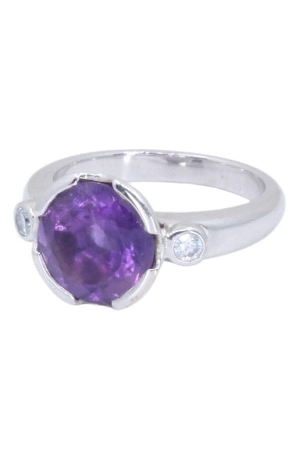 BAGUE AMÉTHYSTE ET DIAMANTS — vue 5
