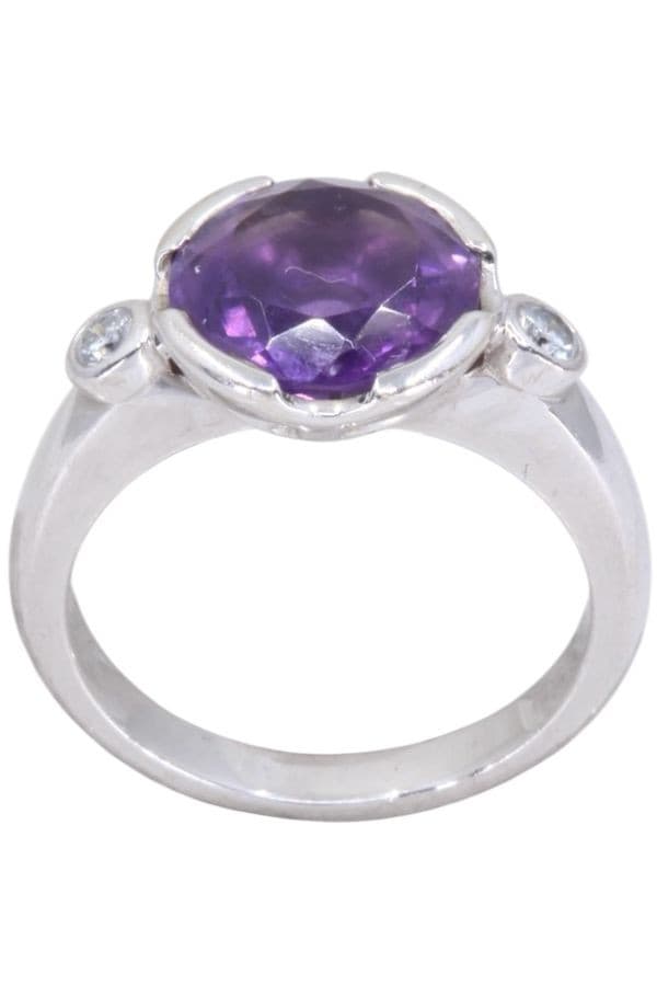 BAGUE AMÉTHYSTE ET DIAMANTS