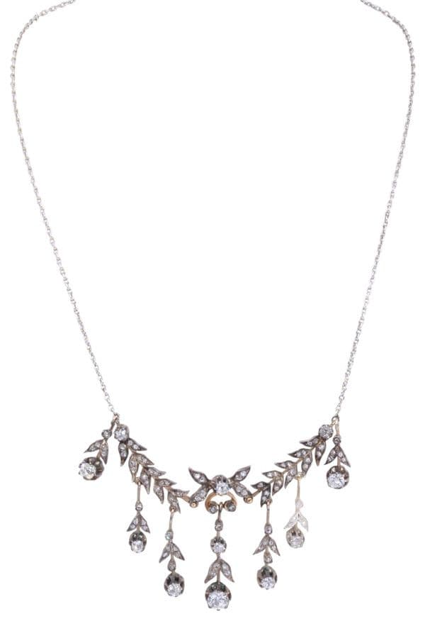 COLLIER DIAMANTS ART-NOUVEAU — vue 1