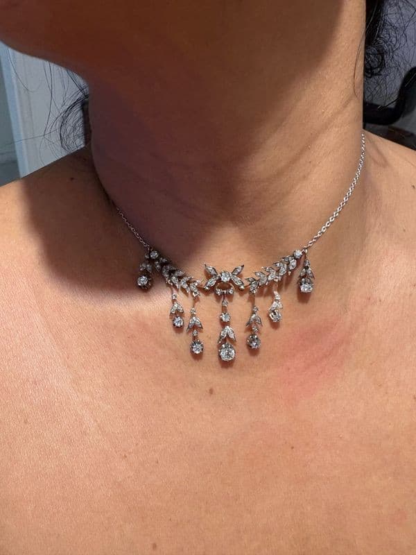 COLLIER DIAMANTS ART-NOUVEAU — vue 2