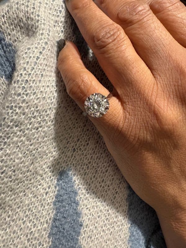 SOLITAIRE ANCIEN DIAMANT 1.20 CARAT — vue 2