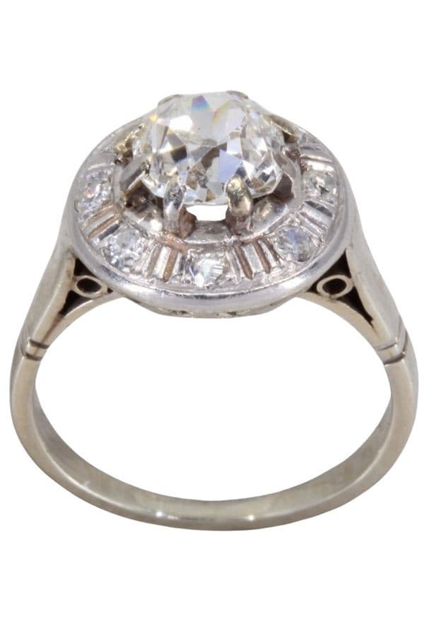BAGUE ART-DÉCO DIAMANTS — vue 1
