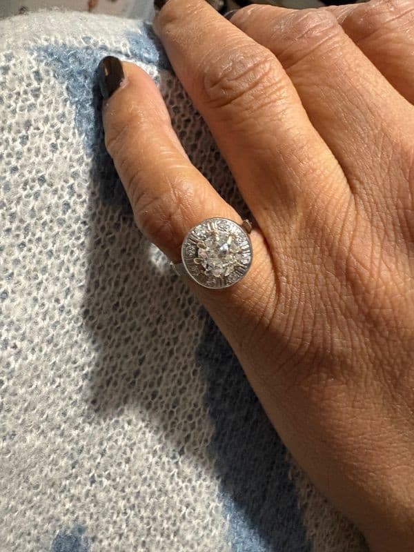 BAGUE ART-DÉCO DIAMANTS — vue 2