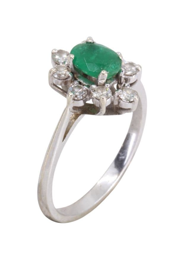 BAGE MARGUERITE EMERAUDE DIAMANTS — vue 3