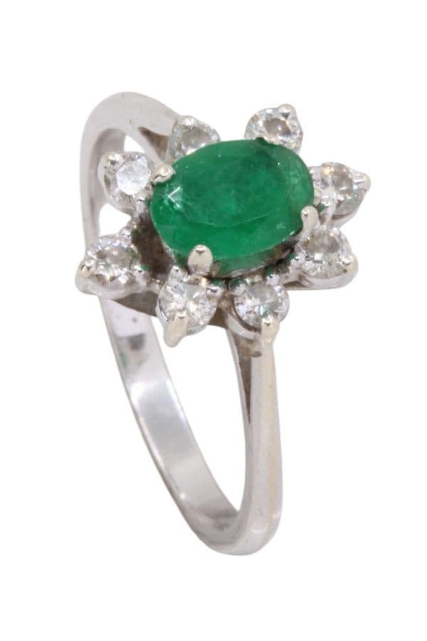BAGE MARGUERITE EMERAUDE DIAMANTS — vue 5
