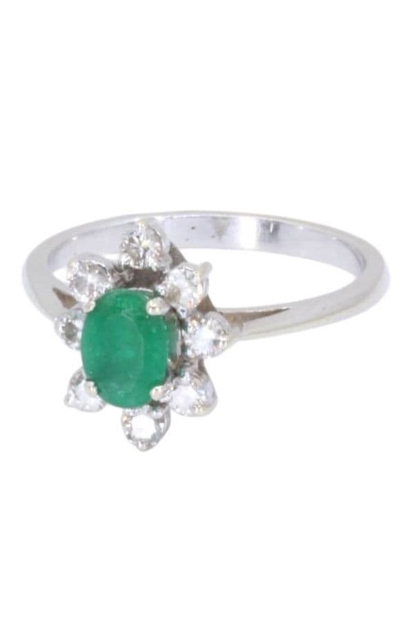 BAGE MARGUERITE EMERAUDE DIAMANTS — vue 6