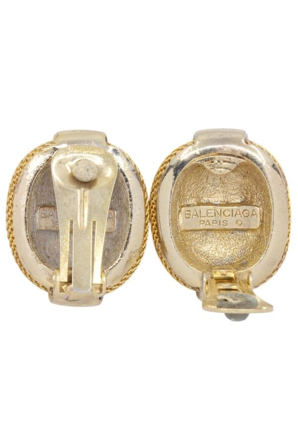 BOUCLES D'OREILLES CLIPS BALENCIAGA FANTAISIE — vue 2