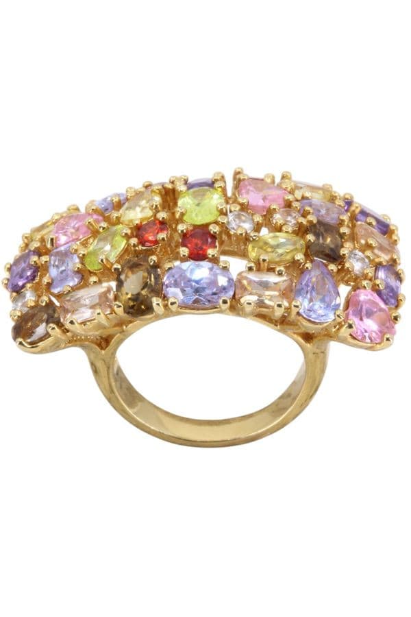 BAGUE FANTAISIE PIERRES DE COULEUR