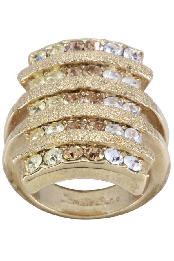 BAGUE FANTAISIE PIERRES DE COULEUR — vue 1
