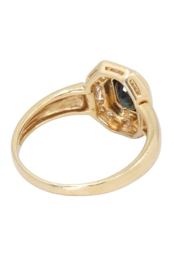 BAGUE MODERNE SAPHIR ET DIAMANTS — vue 6