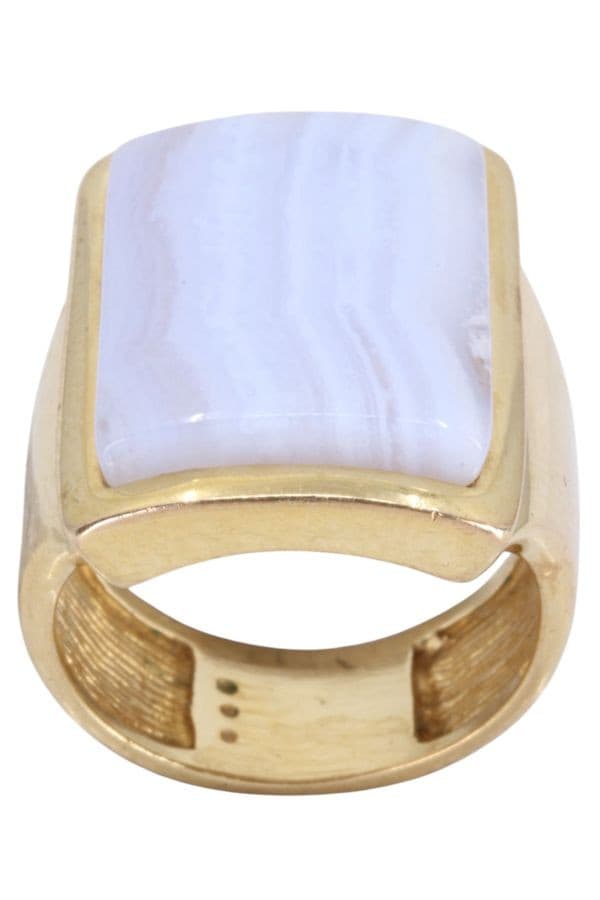 BAGUE FANTAISIE CALCEDOINE — vue 1