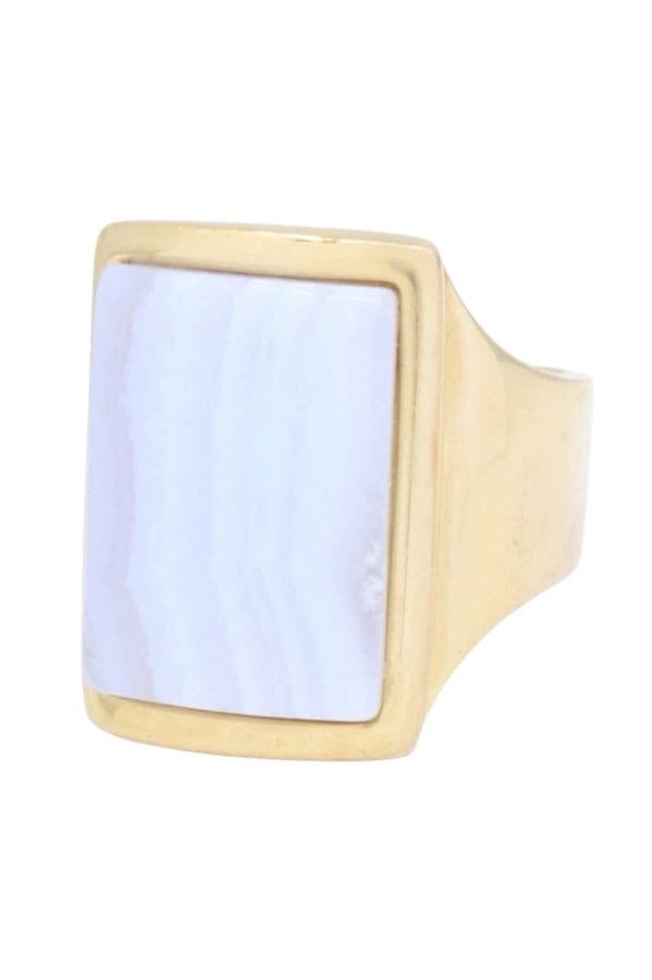 BAGUE FANTAISIE CALCEDOINE — vue 2