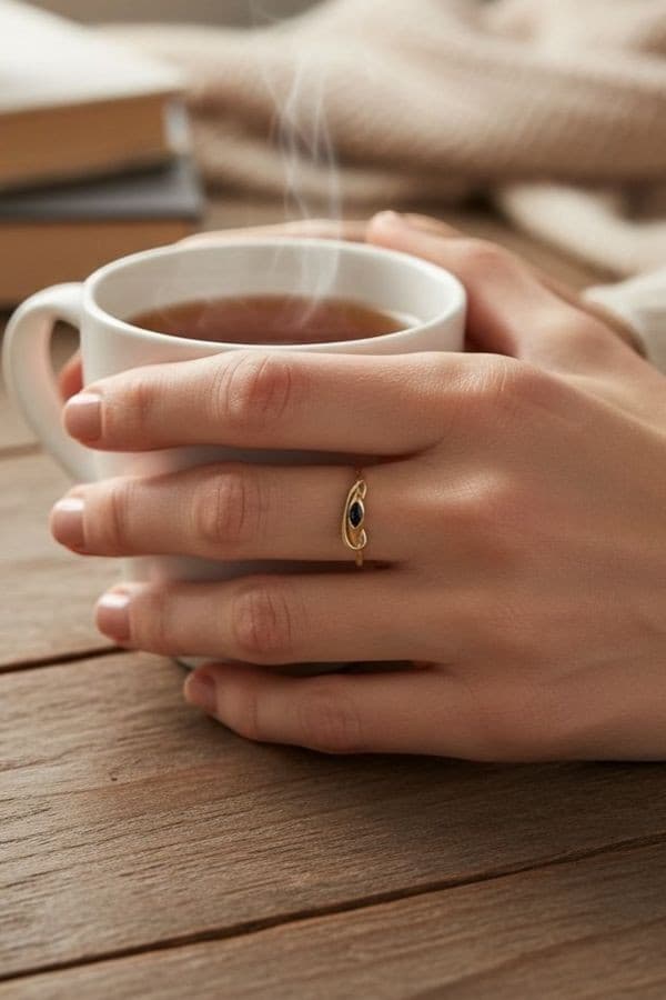 BAGUE SERPENT SAPHIR — vue 2
