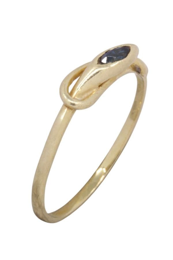 BAGUE SERPENT SAPHIR — vue 3