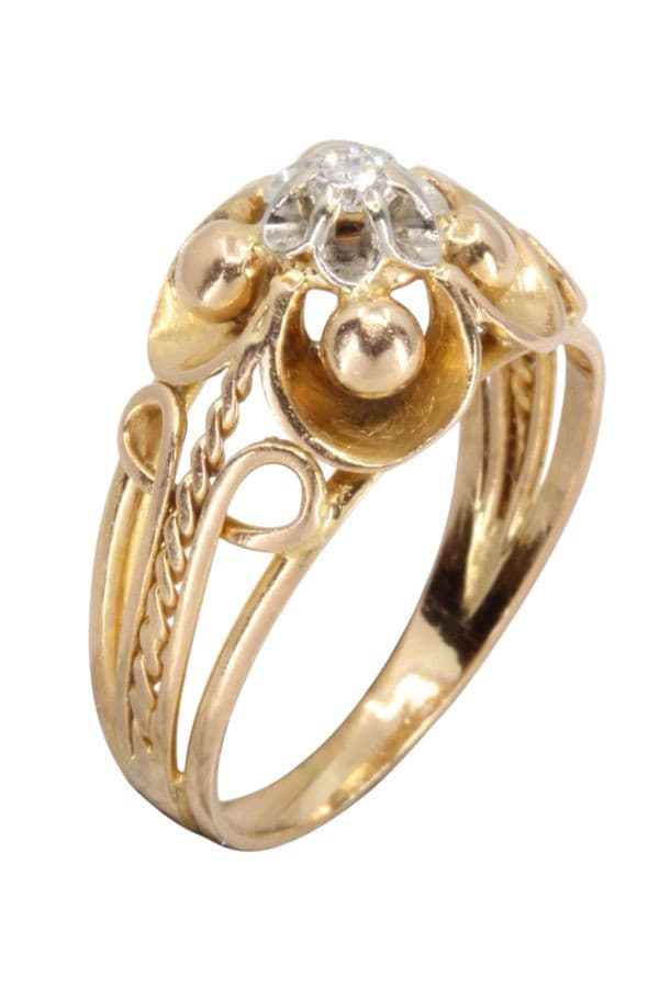 BAGUE DIAMANT 1950' — vue 3