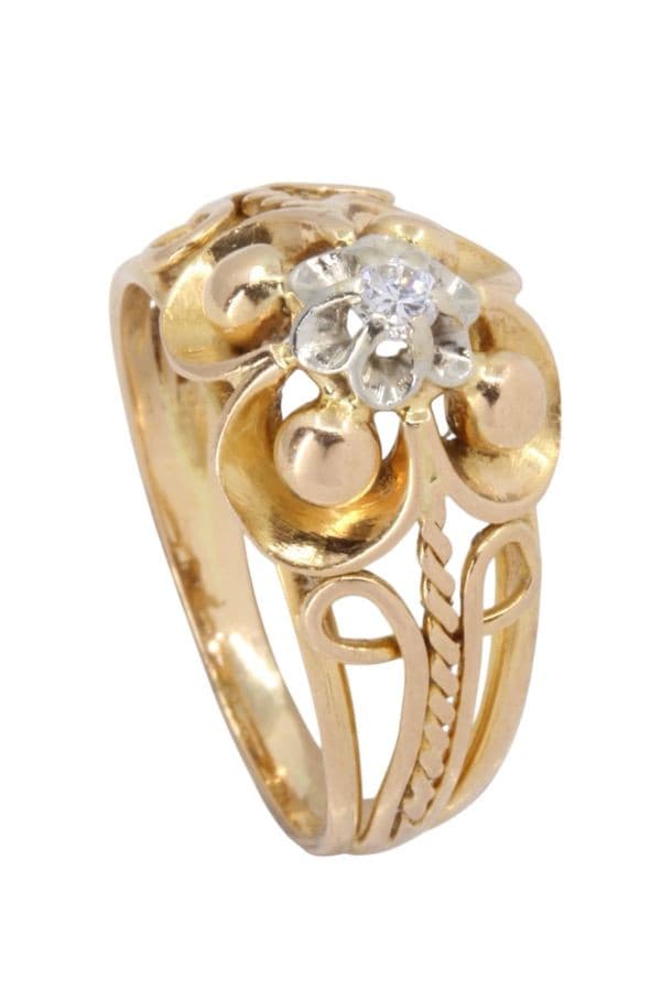 BAGUE DIAMANT 1950' — vue 4