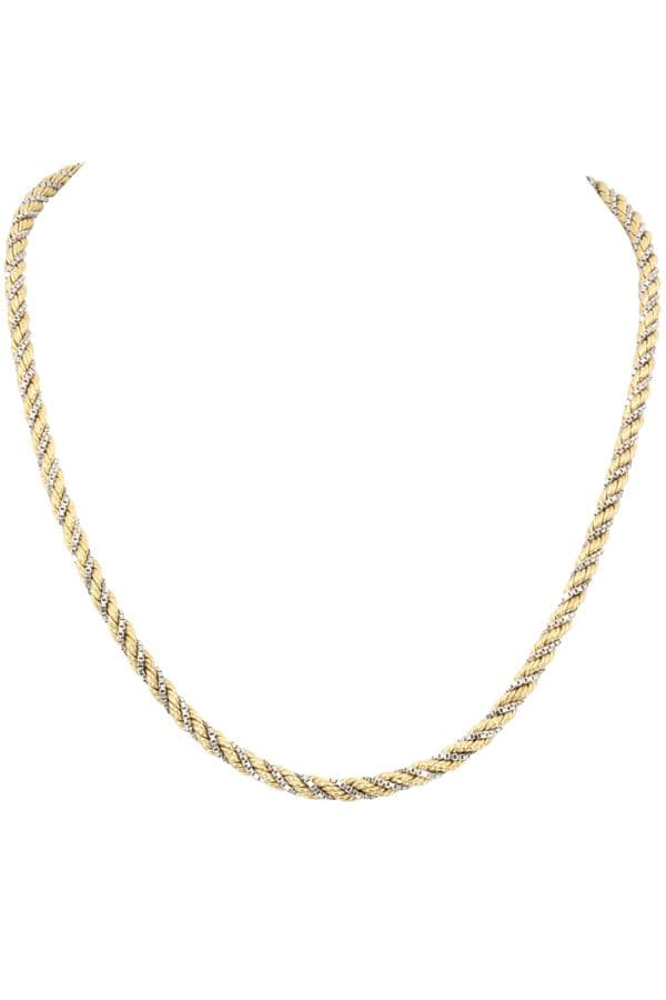 COLLIER MAILLE TORSADÉE 2 ORS — vue 1