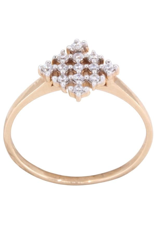 BAGUE MODERNE DIAMANTS — vue 1