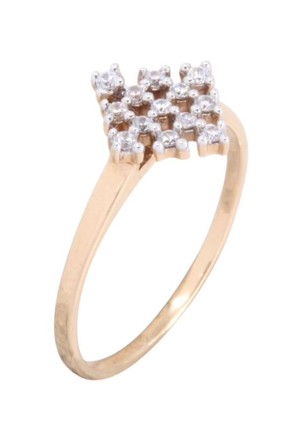 BAGUE MODERNE DIAMANTS — vue 3
