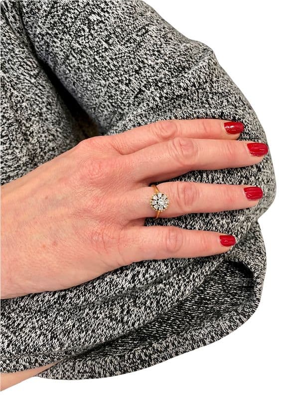 BAGUE MARGUERITE DIAMANTS — vue 2