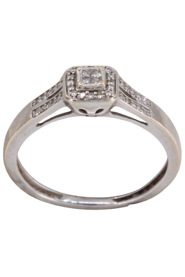 BAGUE DIAMANTS STYLE SOLITAIRE — vue 1