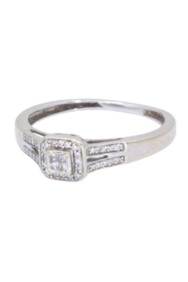 BAGUE DIAMANTS STYLE SOLITAIRE — vue 5