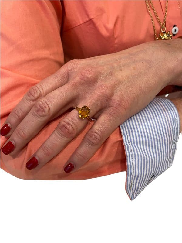 BAGUE MODERNE CITRINE — vue 2