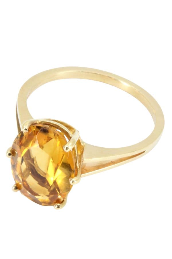 BAGUE MODERNE CITRINE — vue 3