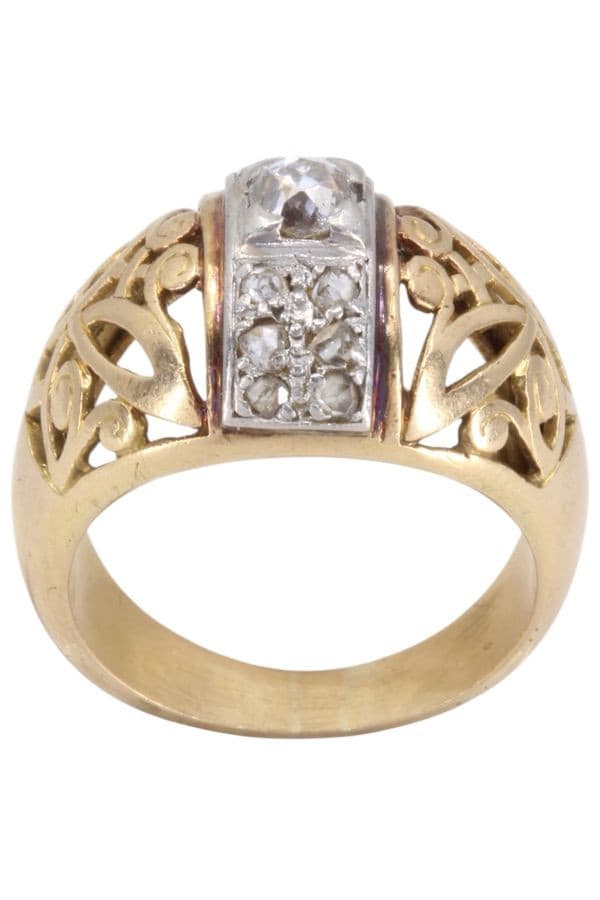 BAGUE DIAMANTS 1950' — vue 1