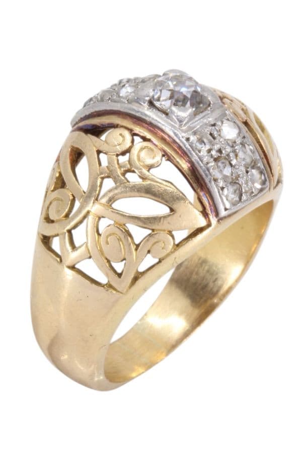 BAGUE DIAMANTS 1950' — vue 3