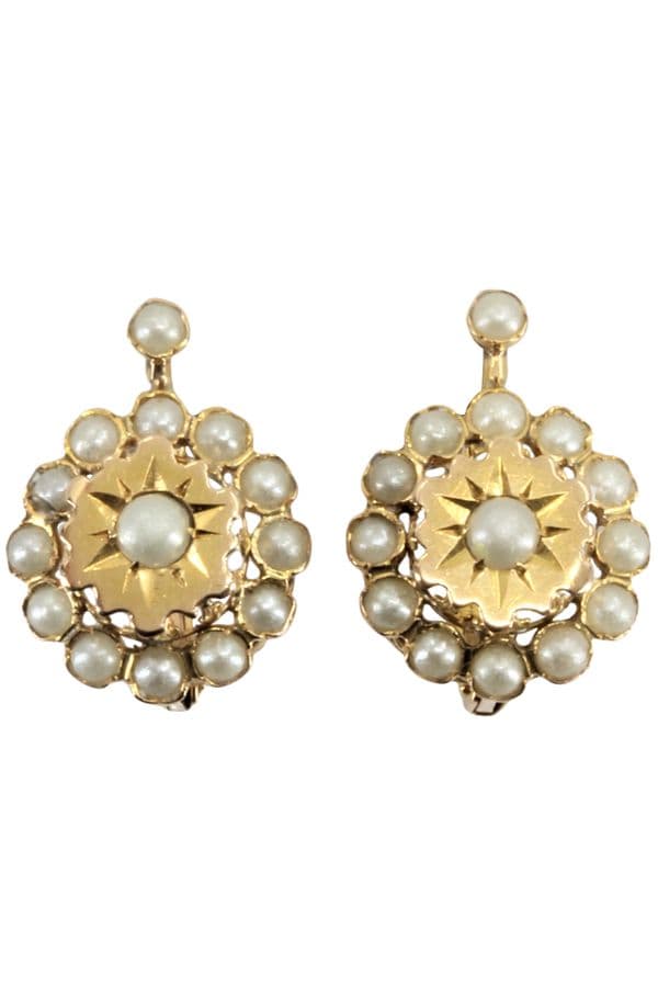 DORMEUSES NAPOLÉON III PERLES FINES — vue 1