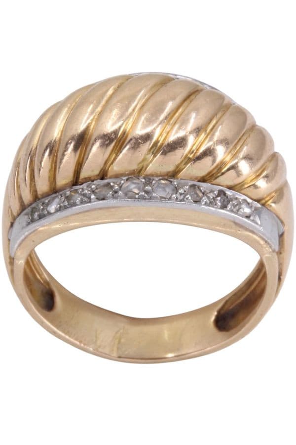 BAGUE JONC GODRON ART-DÉCO