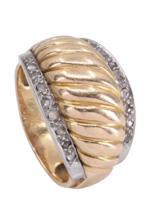 BAGUE JONC GODRON ART-DÉCO — vue 4