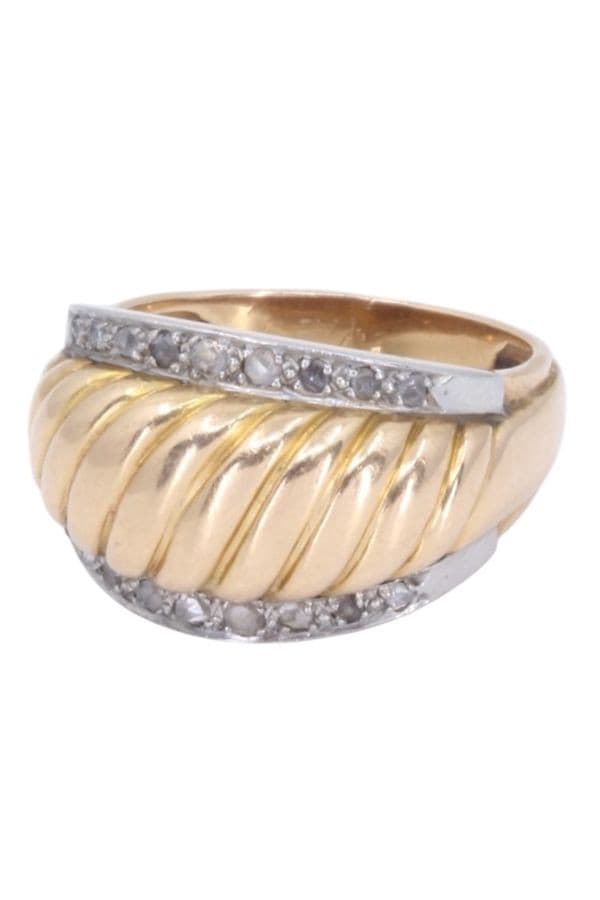 BAGUE JONC GODRON ART-DÉCO — vue 5