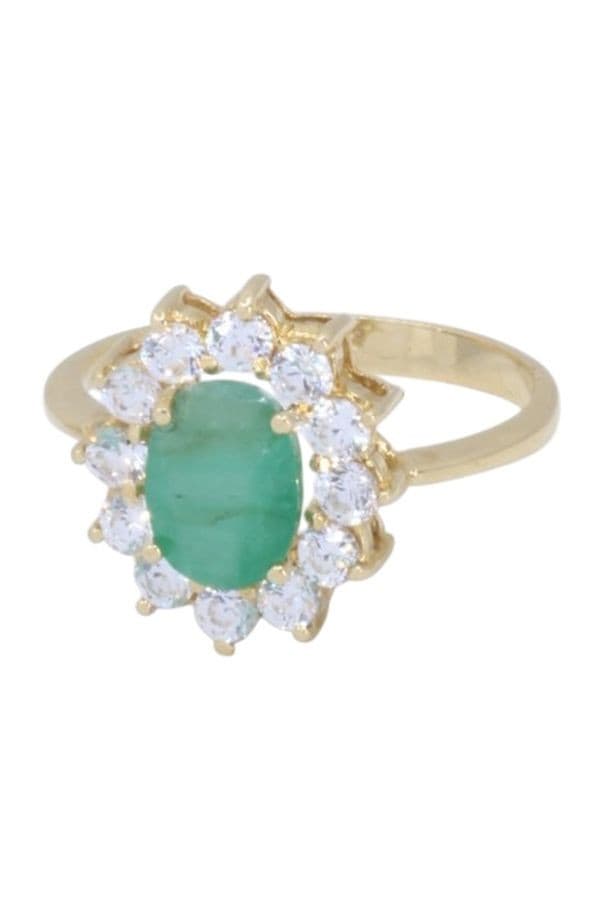 BAGUE MARGUERITE ÉMERAUDE ET DIAMANTS — vue 5