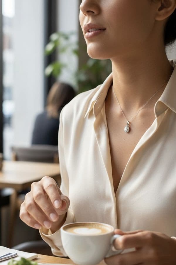COLLIER GOUTTE DIAMANTS — vue 2