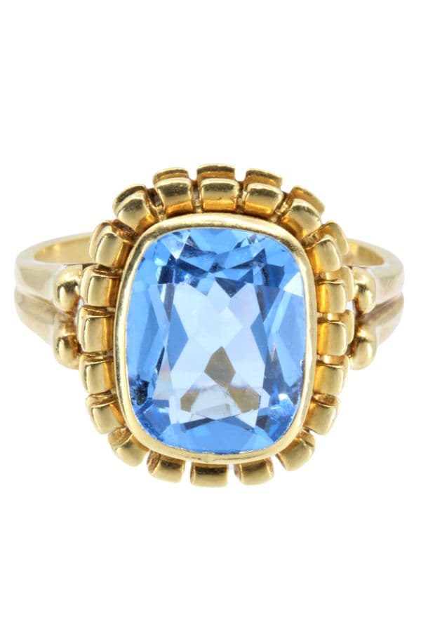 BAGUE MODERNE TOPAZE — vue 3
