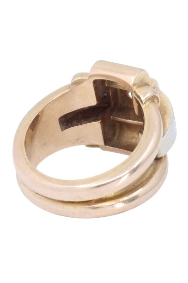 BAGUE TANK 2 ORS DIAMANTS — vue 6